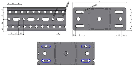 holes and the slotted beam siframo sections