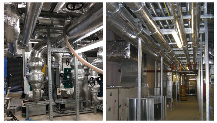 siFramo Goal Post Frames in Plant Rooms and Multi-Service Corridors