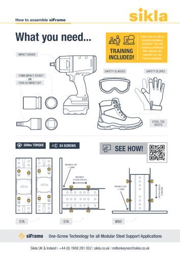 One page flyer with the tools you need to install and correct install techniques