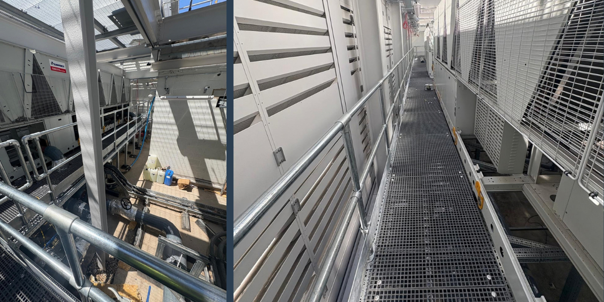 Modular steel maintenance access walkways 